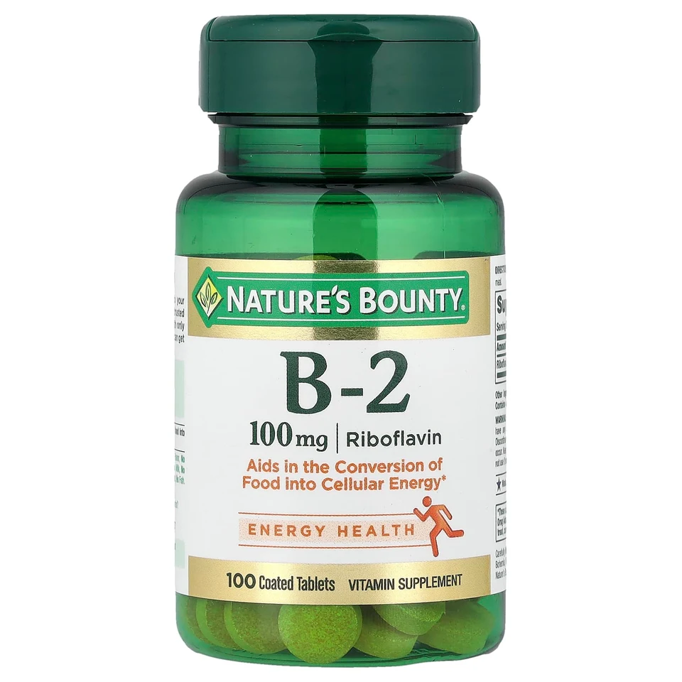 Витамин B2 Nature's Bounty 100 Coated Tablets, 100 мг, таблетки
