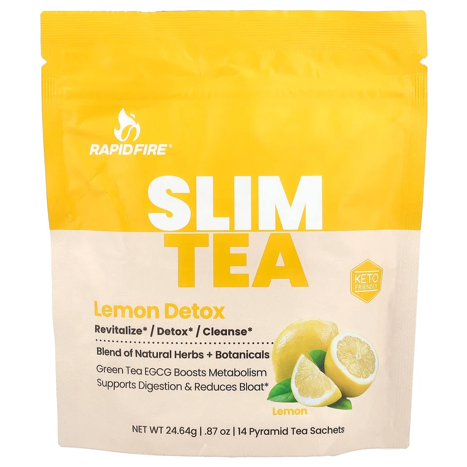 Чай RAPIDFIRE Slim Lemon, 14 Pyramid Tea Sachets, 24.64 г