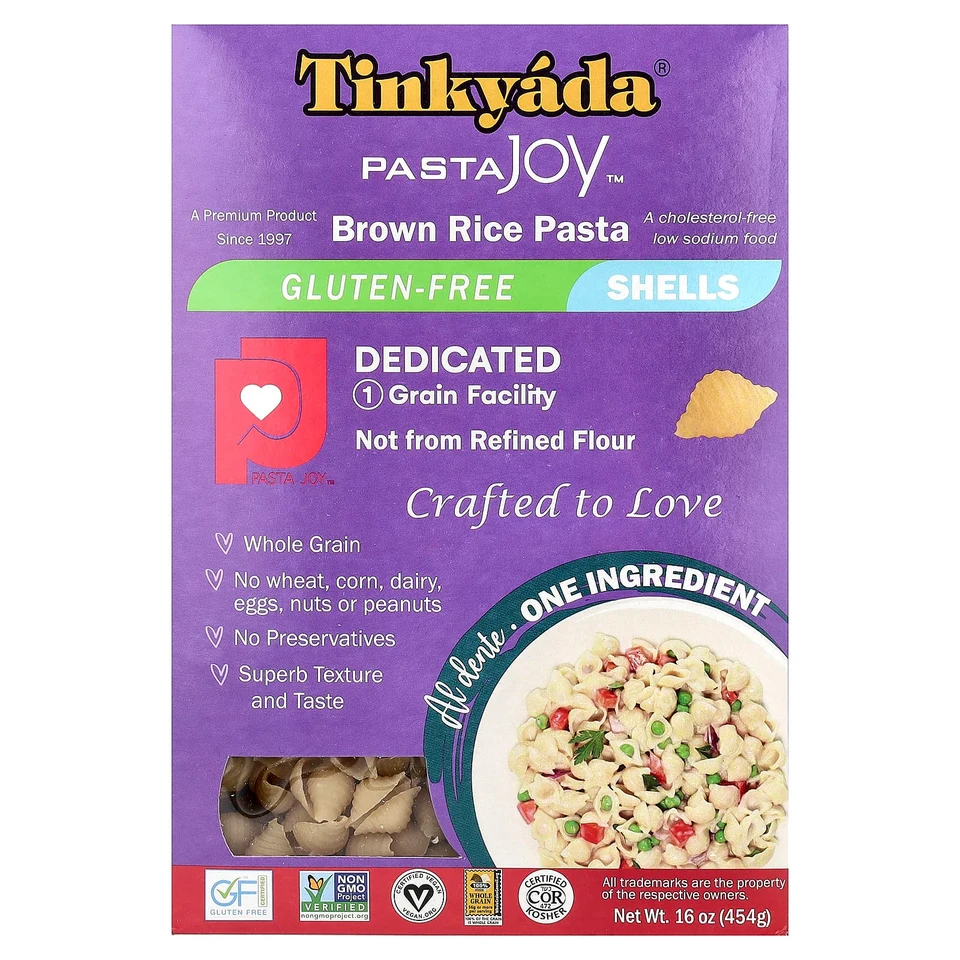 Паста Tinkyada Brown Rice, Shells, 454 г