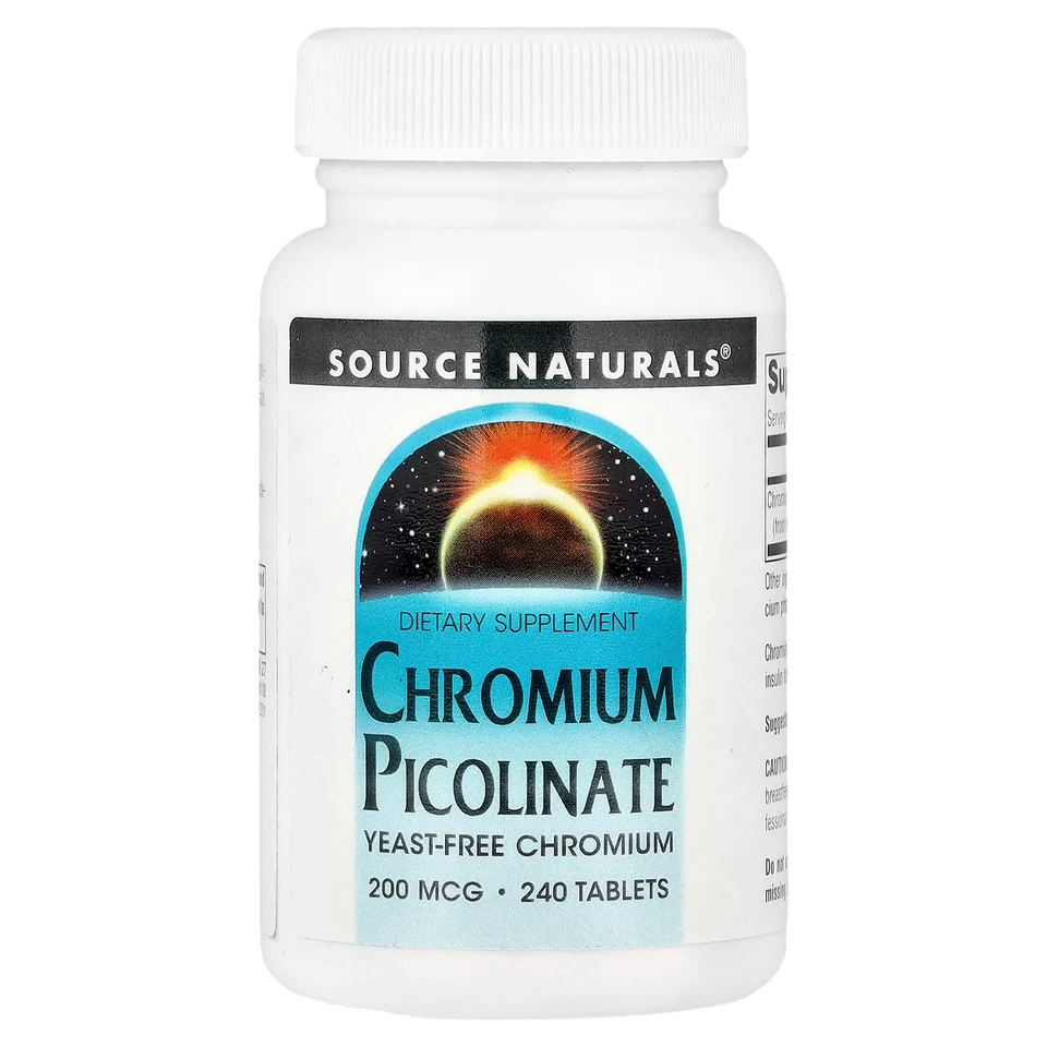 Хром пиколинат Source Naturals, 200 мкг, 240 таблеток