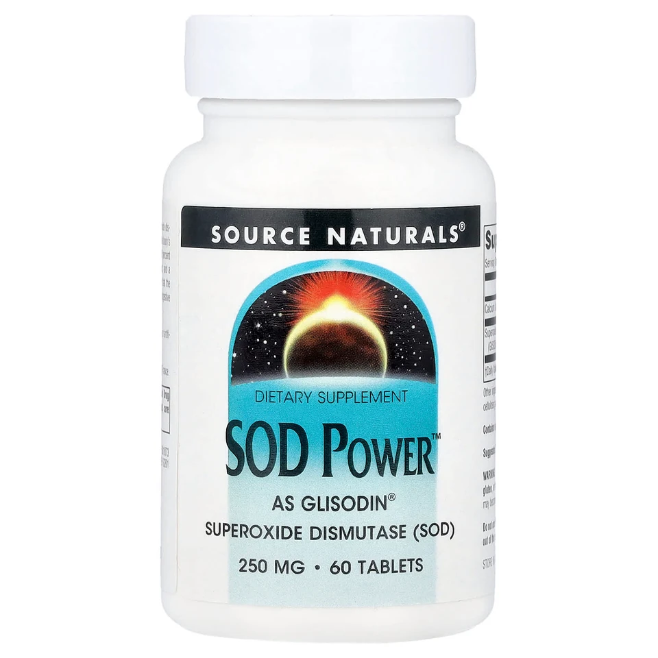 SOD (супероксиддисмутаза) Source Naturals™, 250 мг, 60 таблеток
