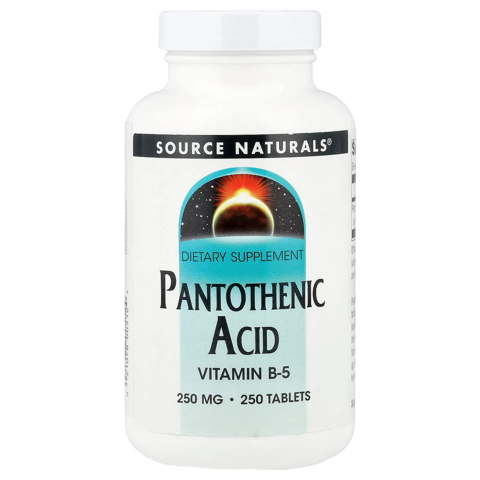 Пантотеновая кислота Source Naturals, 250 мг, 250 таблеток