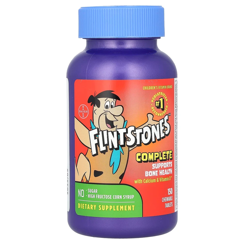 Витамин D Flintstones Complete with Calcium &, 150 жевательных таблеток