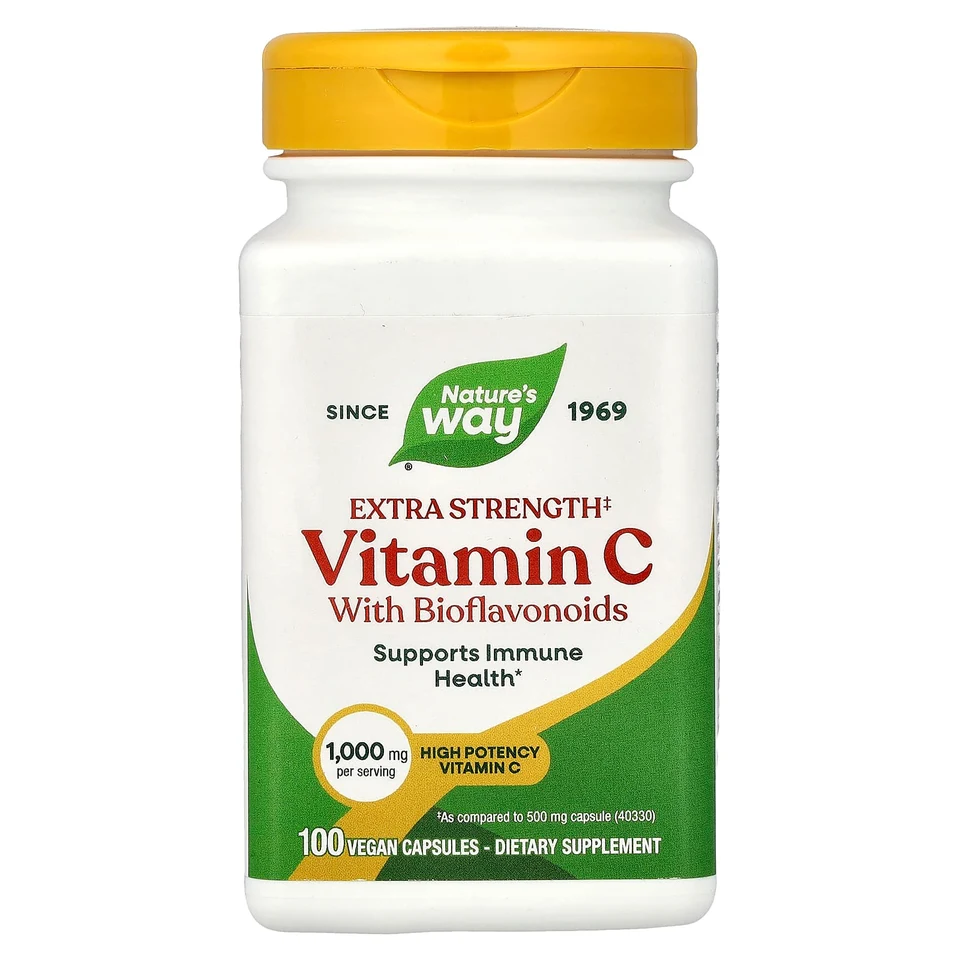 Витамин C Nature's Way with Bioflavonoids, 100 растительных капсул