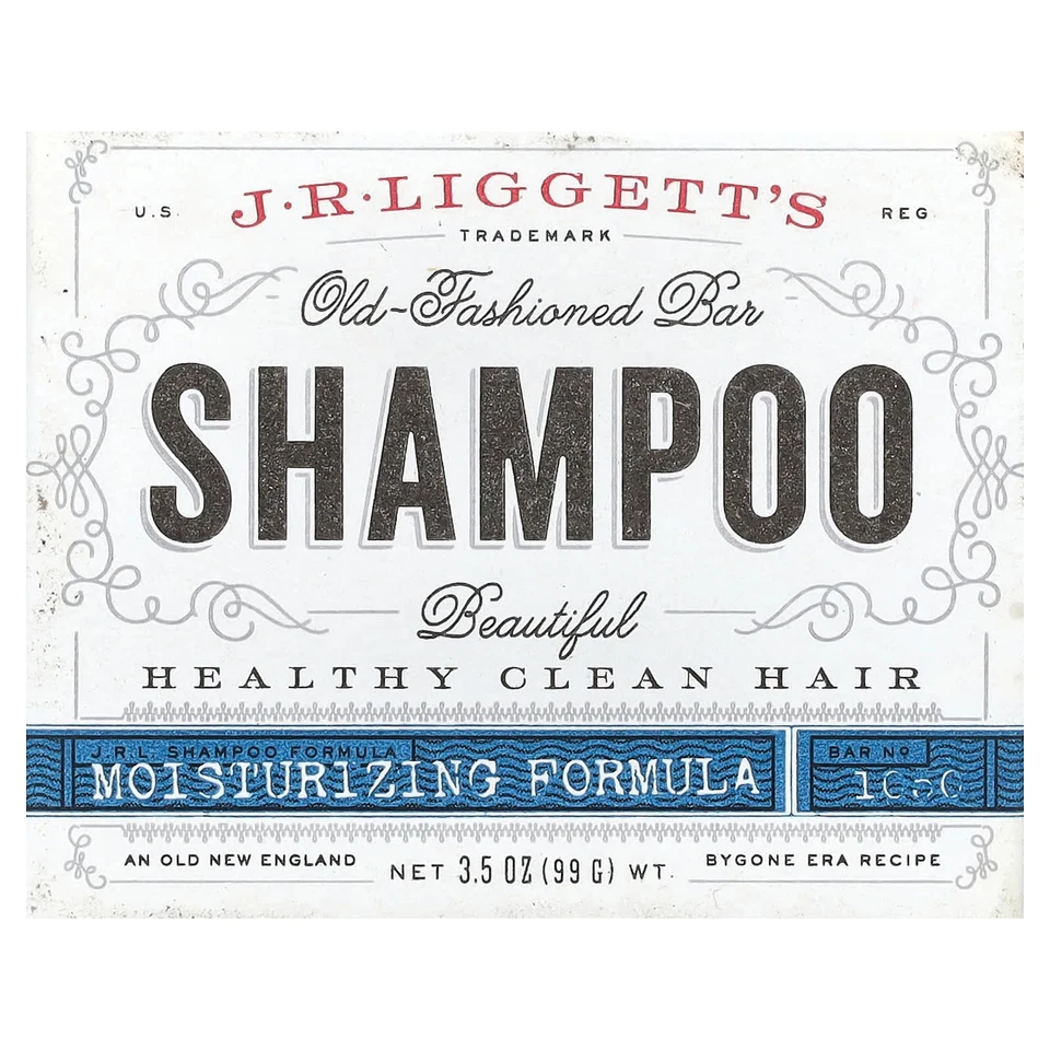 Формула J.R. Liggett's Old-Fashioned Shampoo Bar Moisturizing, 99 г, батончик