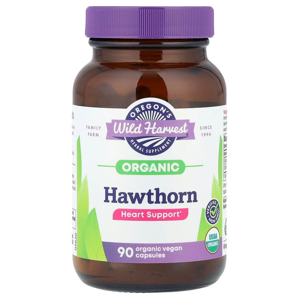 Ягоды боярышника Oregon's Wild Harvest Organic, 200 мг, 90 растительных капсул