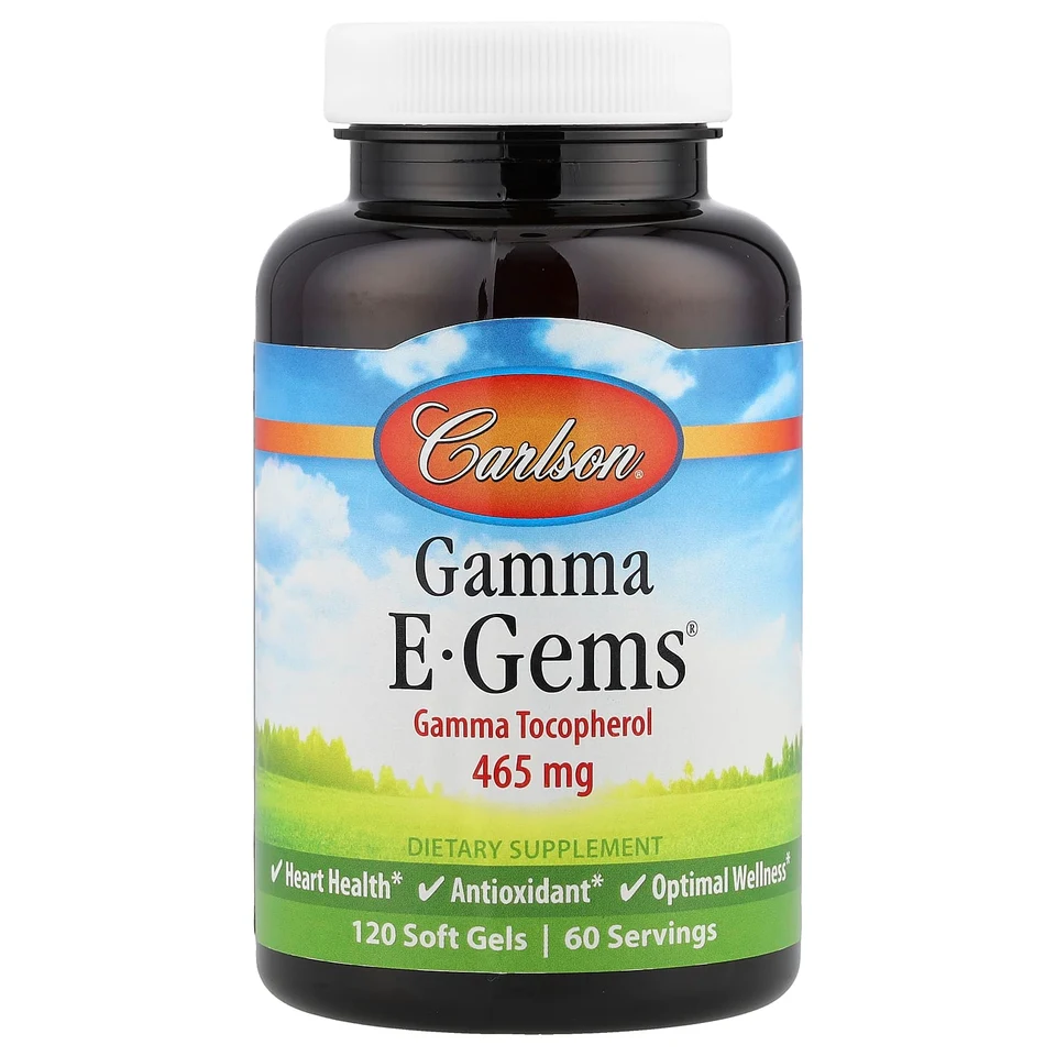 Витамин E E-Gems Carlson Gamma E-Gems®, 465 мг, 120 мягких капсул