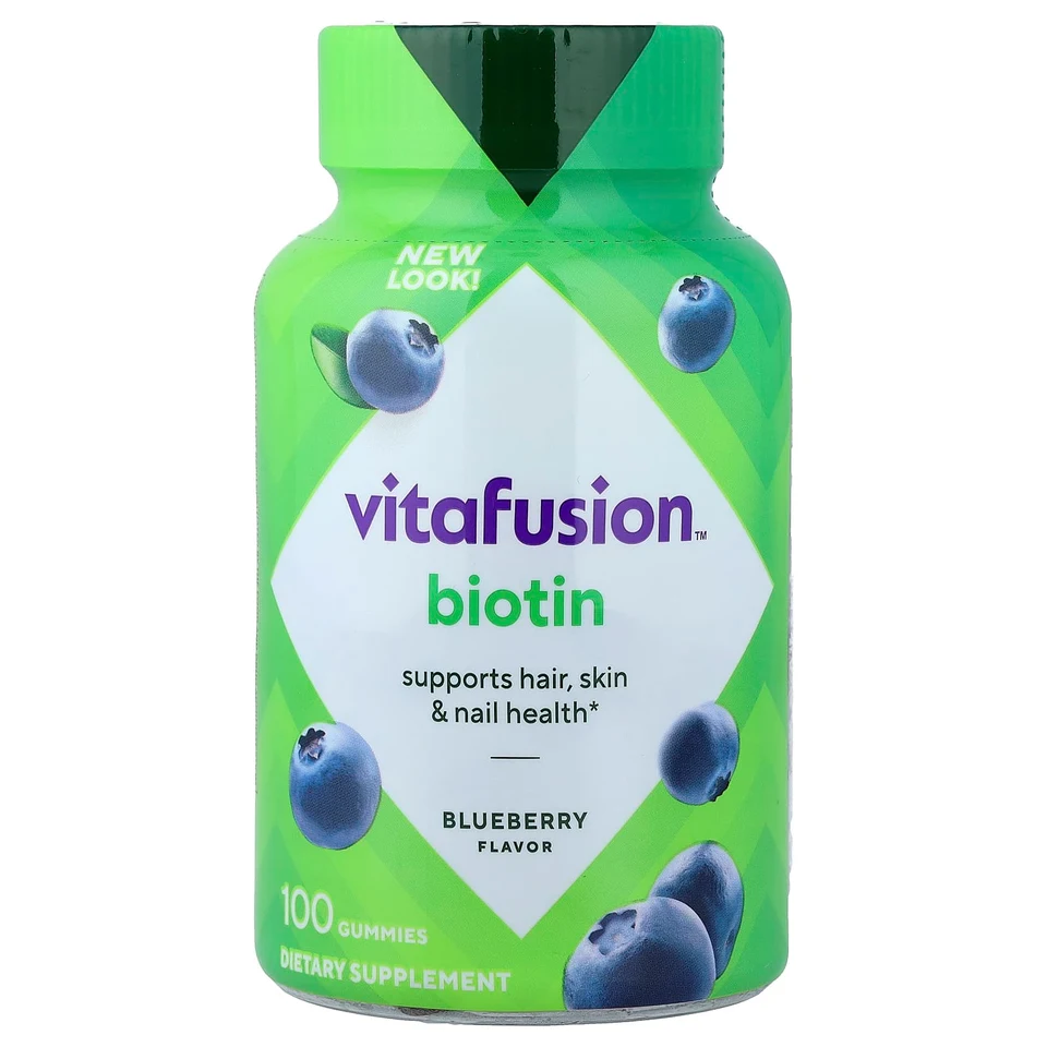 Биотин VitaFusion Gummies, вкус «черника», 2500 мкг, 100 жевательных пастилок