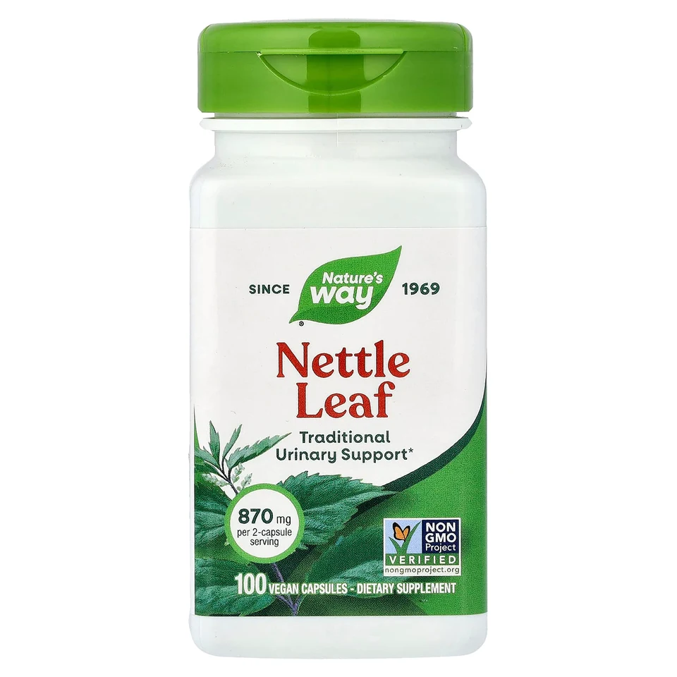 Лист крапивы Nature's Way Nettle Leaf, 435 мг, 100 растительных капсул