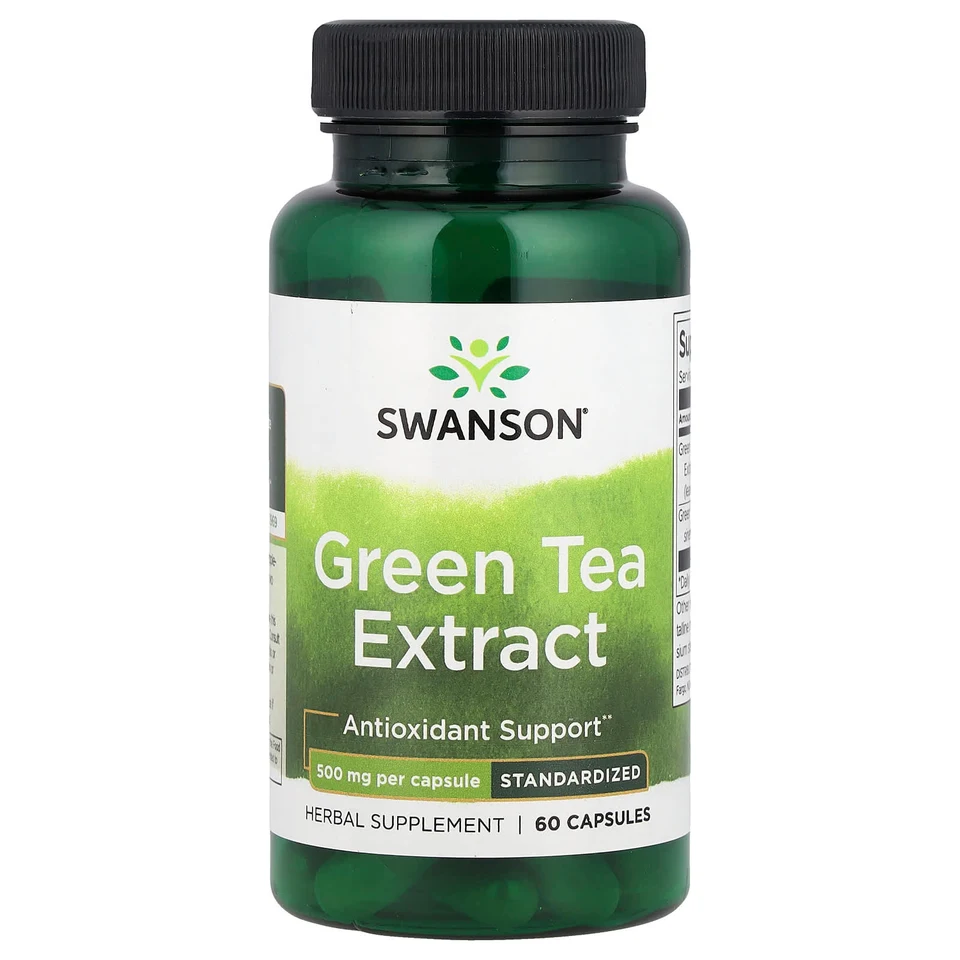 Зеленый чай Swanson Extract, 500 мг, 60 капсул