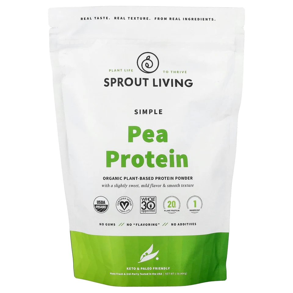 Гороховый протеин Sprout Living Simple, 454 г