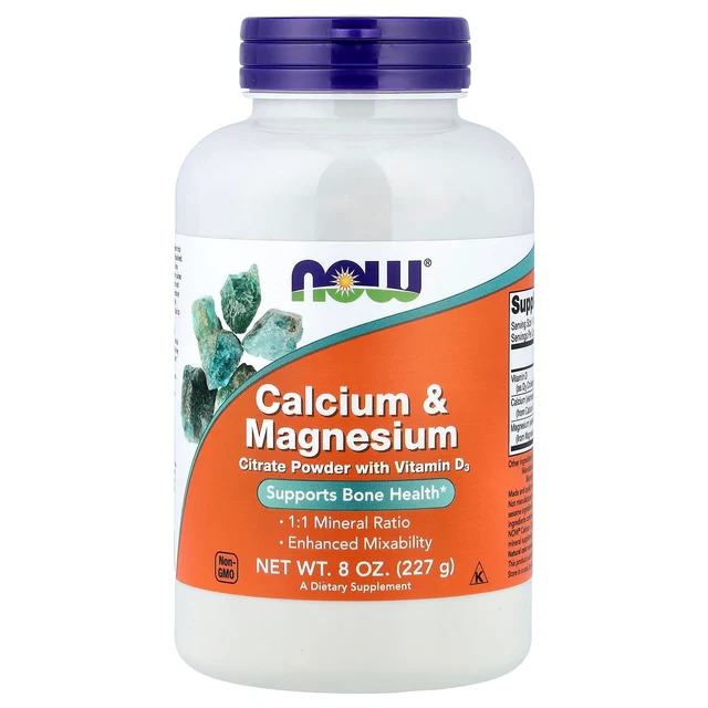 Витамин D3 NOW Foods Calcium & Magnesium, 227 г