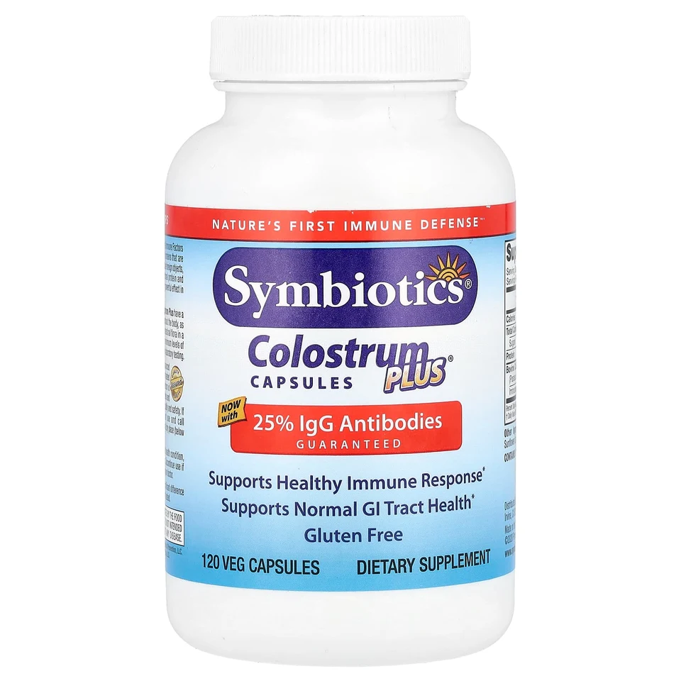 Жевательные таблетки Colostrum Plus Symbiotics®, 120 растительных капсул