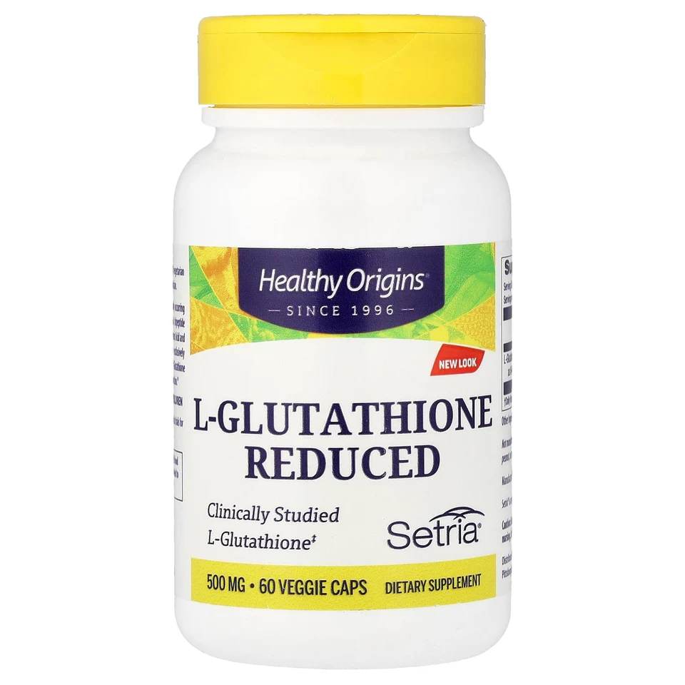 Глутатион Healthy Origins L-, 500 мг, 60 растительных капсул