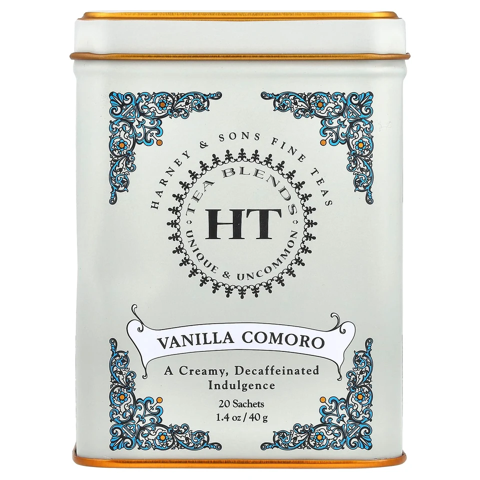 Чай Harney & Sons HT Blends Vanilla Comoro Decaffeinated, 20 чайных пакетиков, 40 г