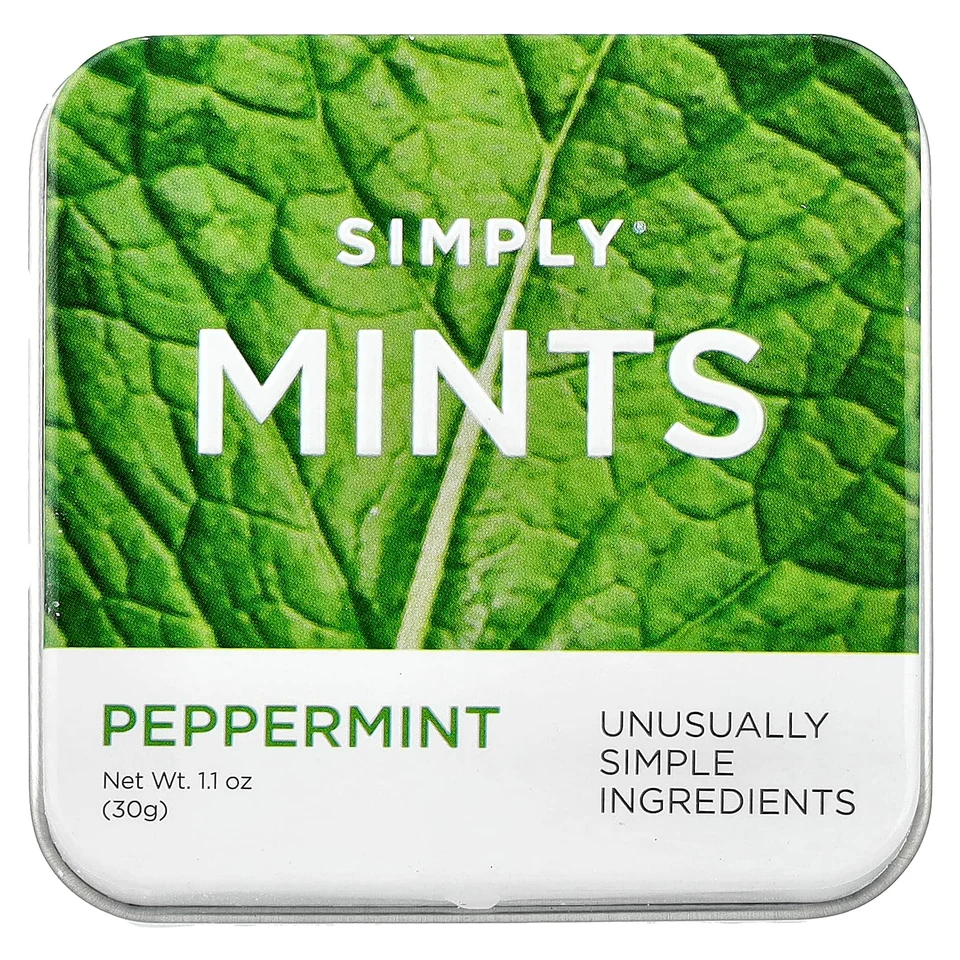 Мятные пастилки Simply Gum, перечная мята, 30 г