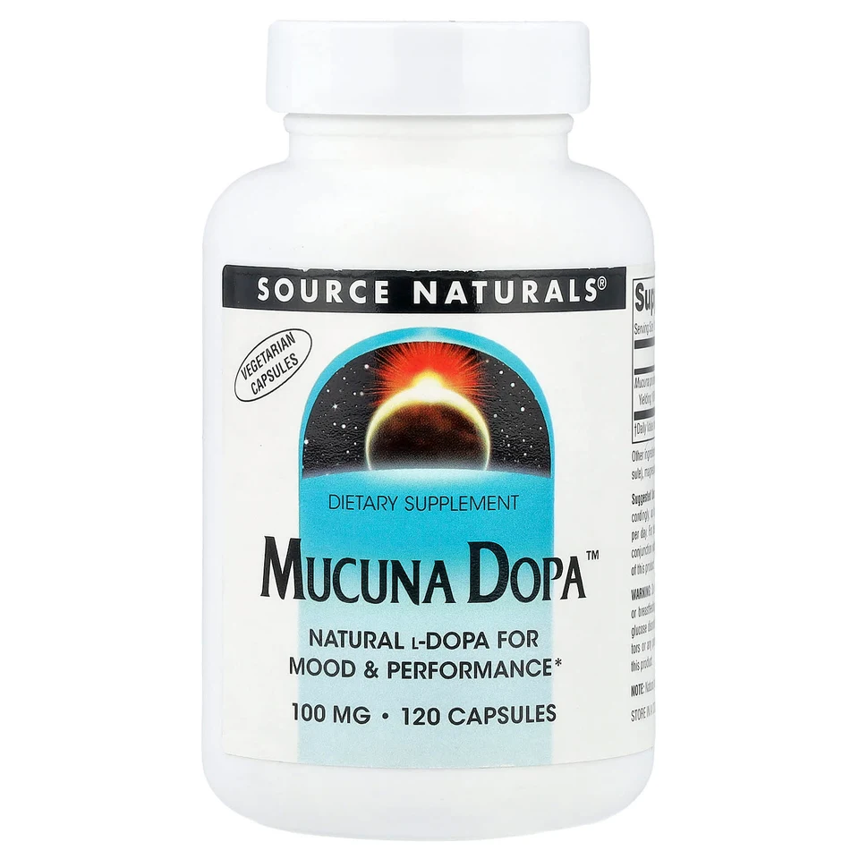 Мукуна (Mucuna pruriens) Source Naturals™, 100 мг, 120 капсул