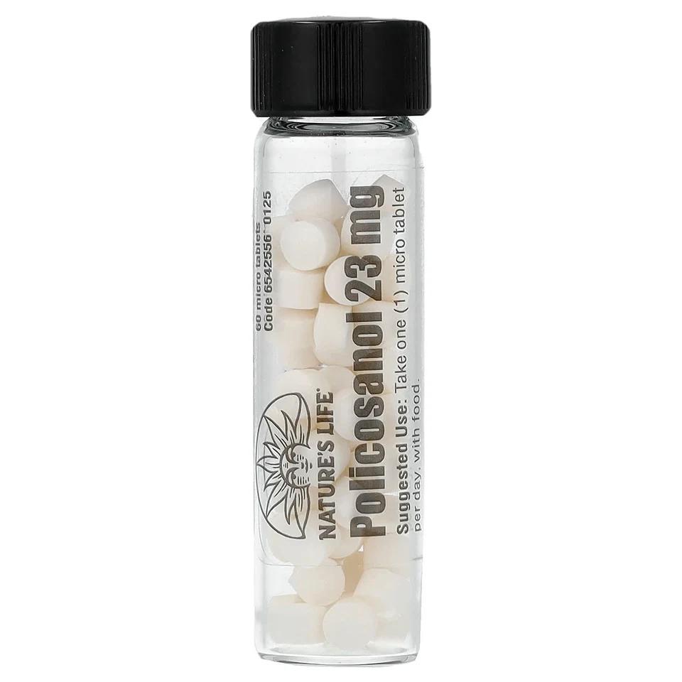 Поликозанол Nature's Life 60 Micro Tablets, 23 мг, таблетки