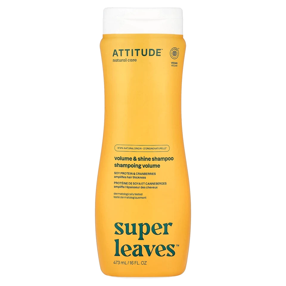 Протеин ATTITUDE Super Leaves™ Volume & Shine Shampoo Soy & Cranberries, 473 мл
