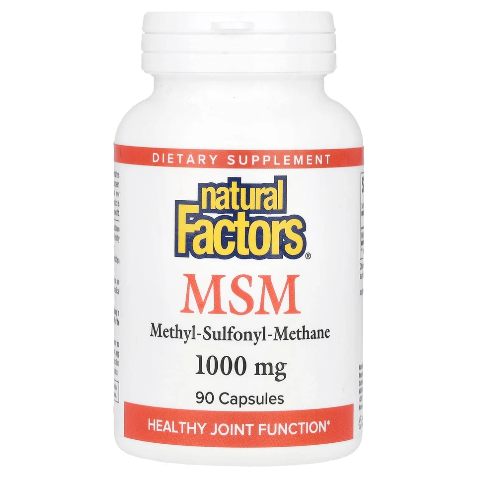 МСМ Natural Factors, 1000 мг, 90 капсул