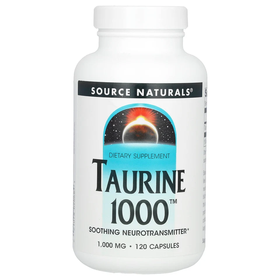 Таурин Source Naturals, 1000 мг, 120 капсул