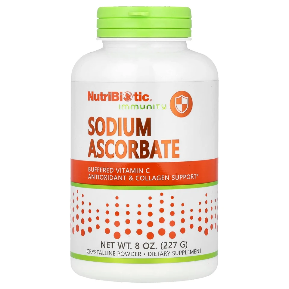 Кристаллический порошок NutriBiotic Immunity Sodium Ascorbate, кристаллический порошок, 227 г