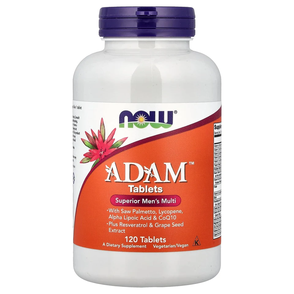 Мужские мультивитамины NOW Foods Adam™, 120 таблеток