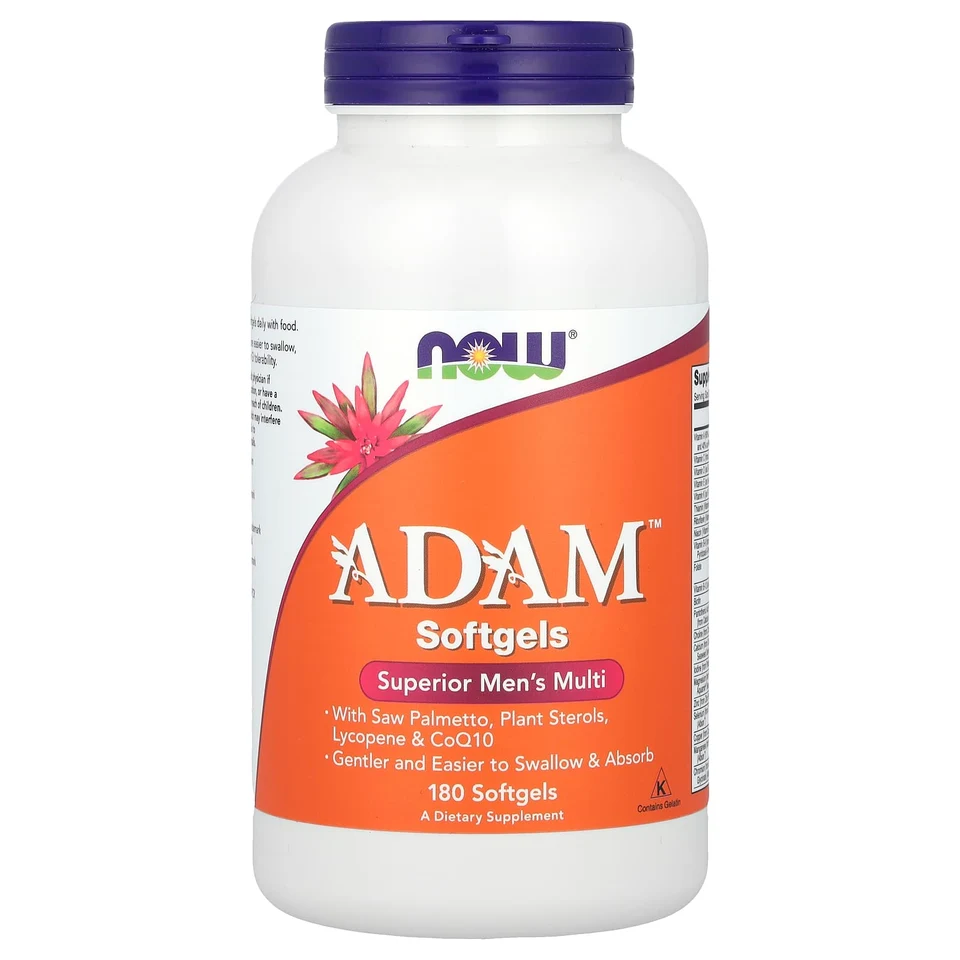 Мужские мультивитамины NOW Foods ADAM™, 180 мягких капсул
