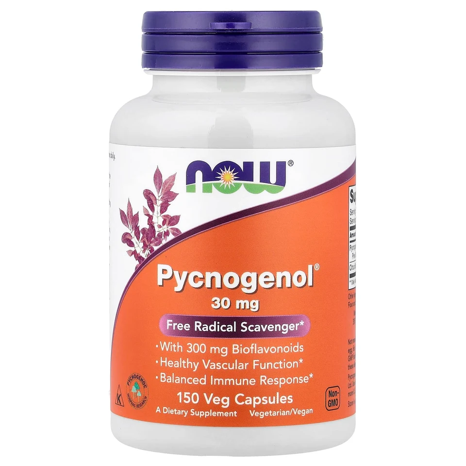Пикногенол NOW Foods® With Bioflavonoids, 150 растительных капсул