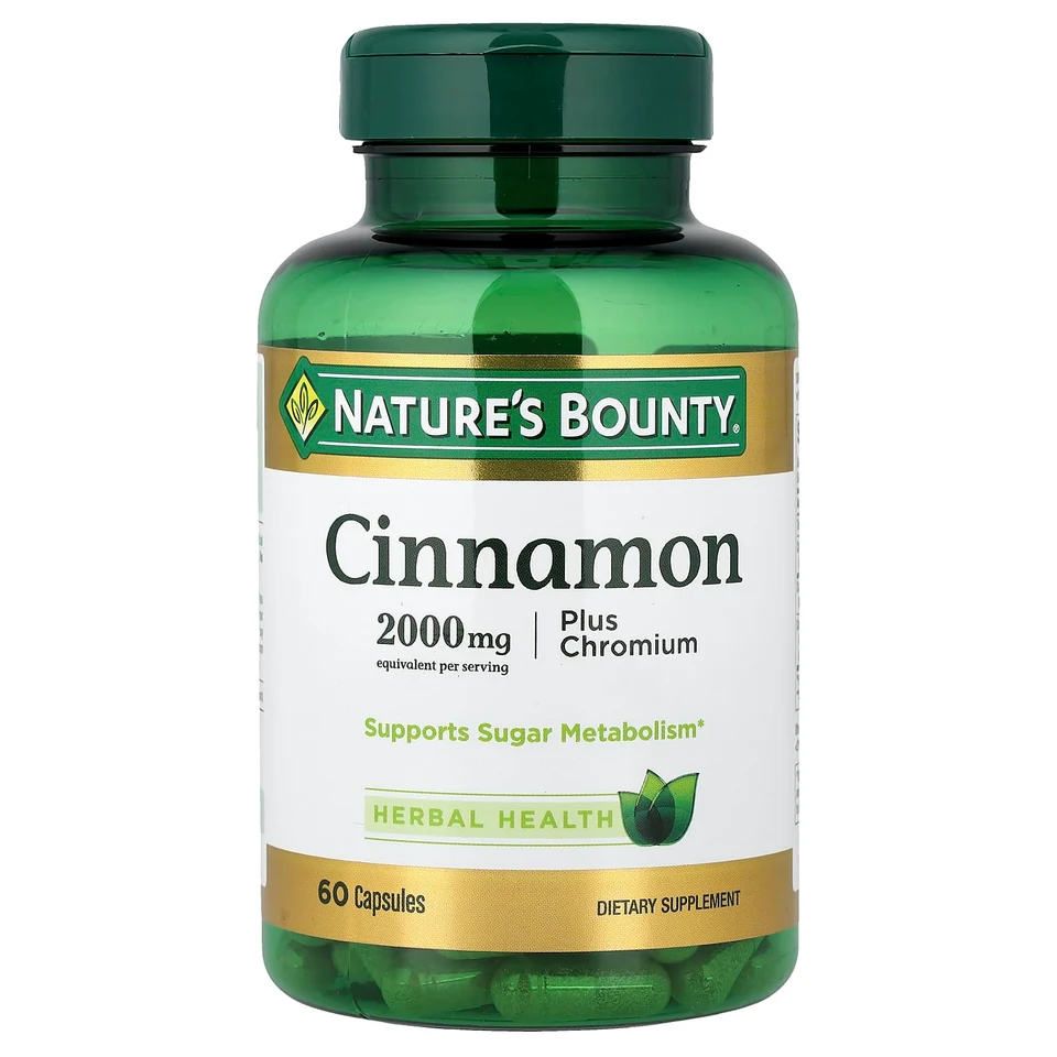 Хром Nature's Bounty Cinnamon Plus, 60 капсул