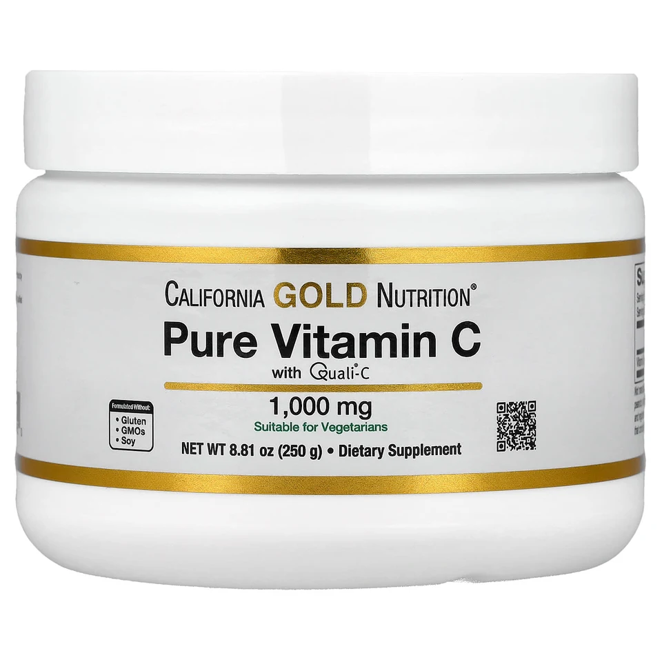 Витамин C California Gold Nutrition Pure Quali®-C Powder, 250 г, порошок