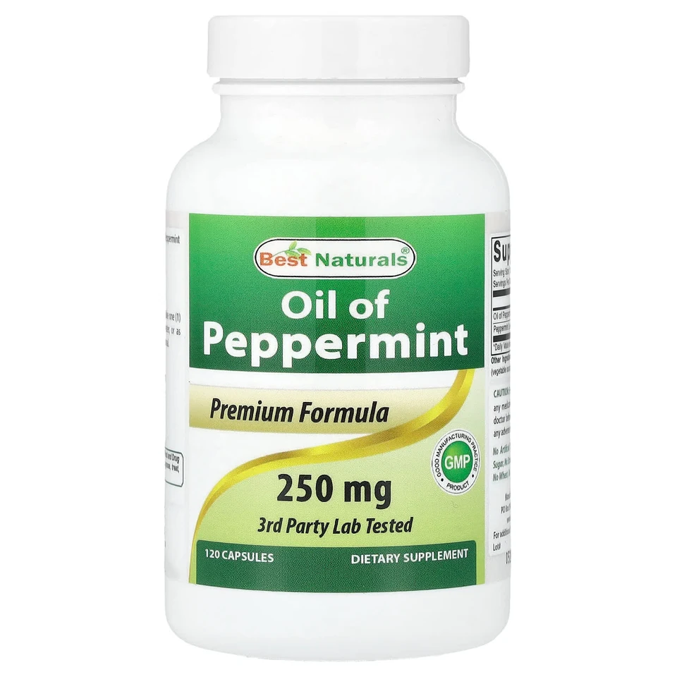 Масло Best Naturals of Peppermint, 250 мг, 120 капсул