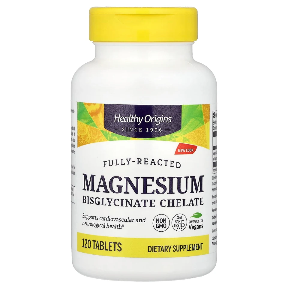 Магний Healthy Origins Bisglycinate Chelate, 120 таблеток