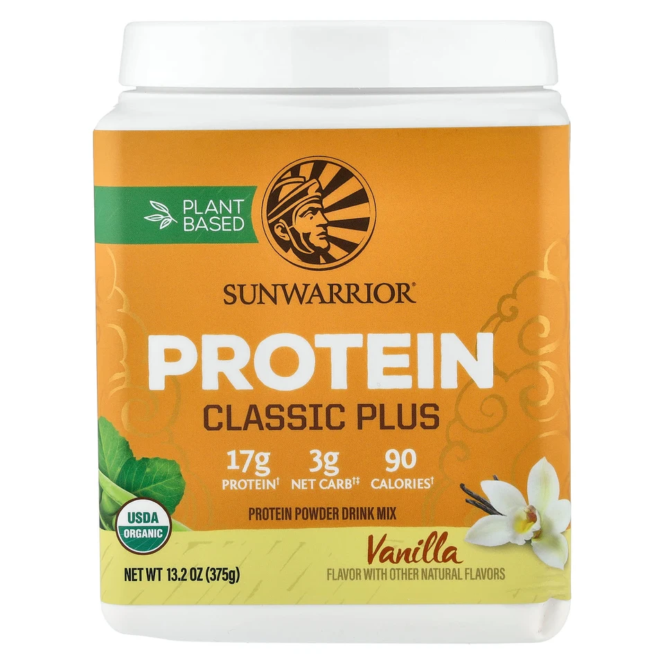 Протеин Sunwarrior Classic Plus, вкус «ваниль», 375 г