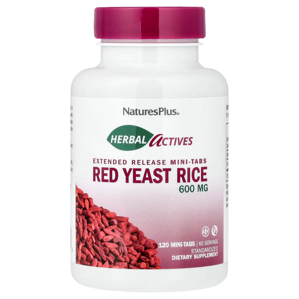 Красный дрожжевой рис NaturesPlus Herbal Actives, 300 мг на таблетку, 120 мини-таблеток
