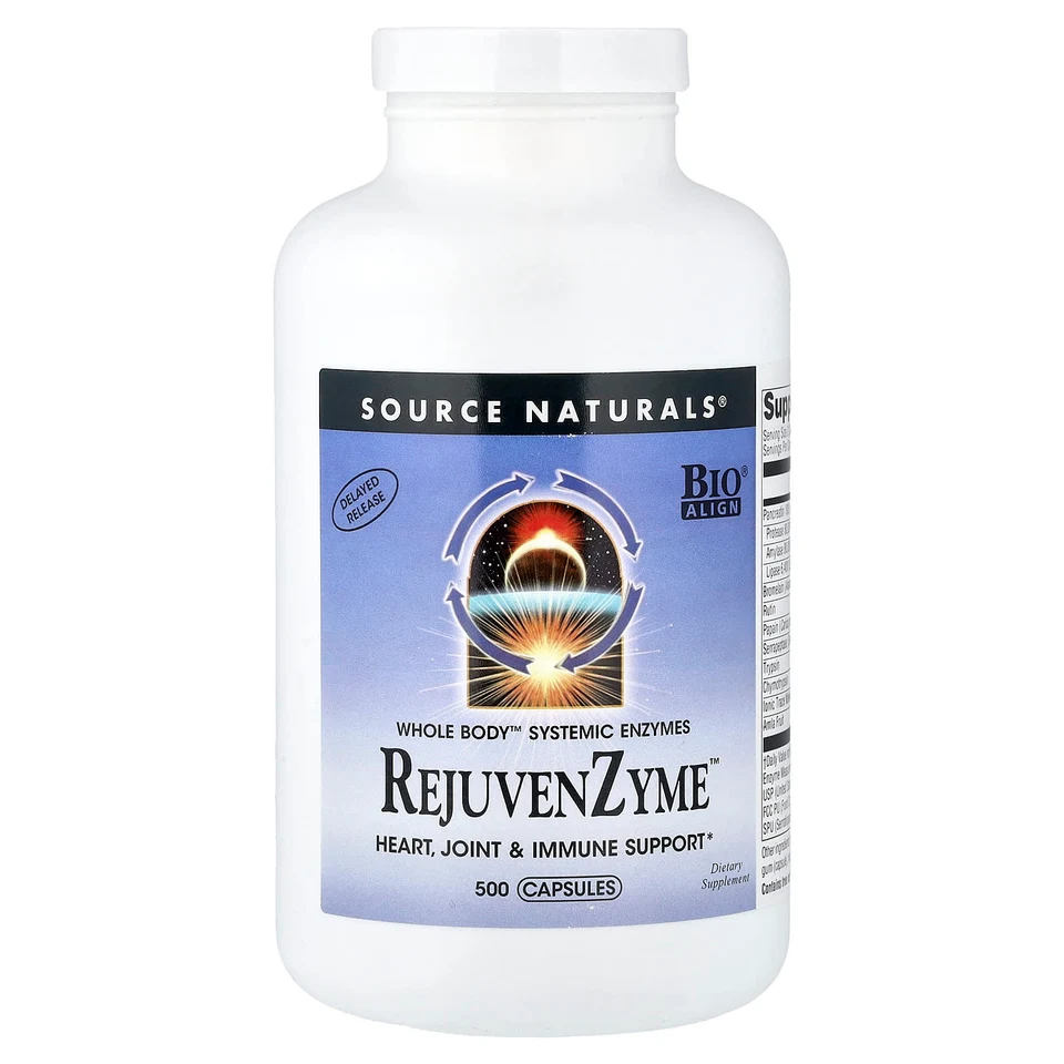 Ферментный комплекс RejuvenZyme Source Naturals™, 500 капсул