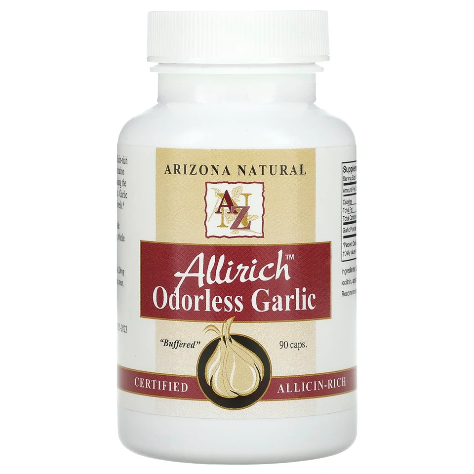 Чеснок без запаха Arizona Natural Allirich, 85 мг, 90 капсул