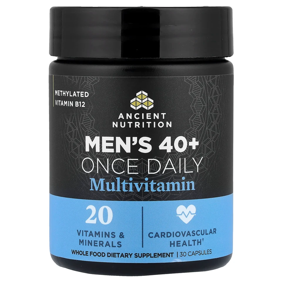 Мультивитамины Ancient Nutrition Men's 40+ Once Daily, 30 капсул