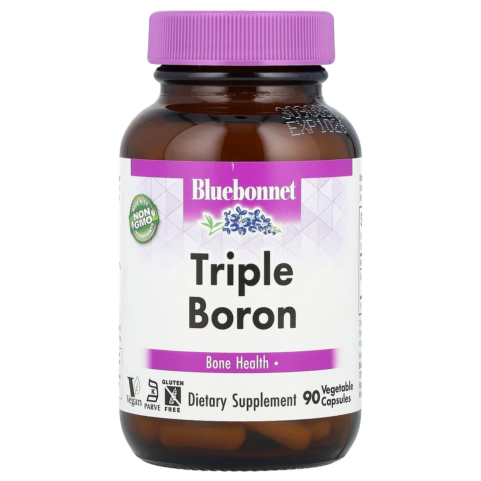 Бор Bluebonnet Nutrition Triple, 3 мг, 90 растительных капсул