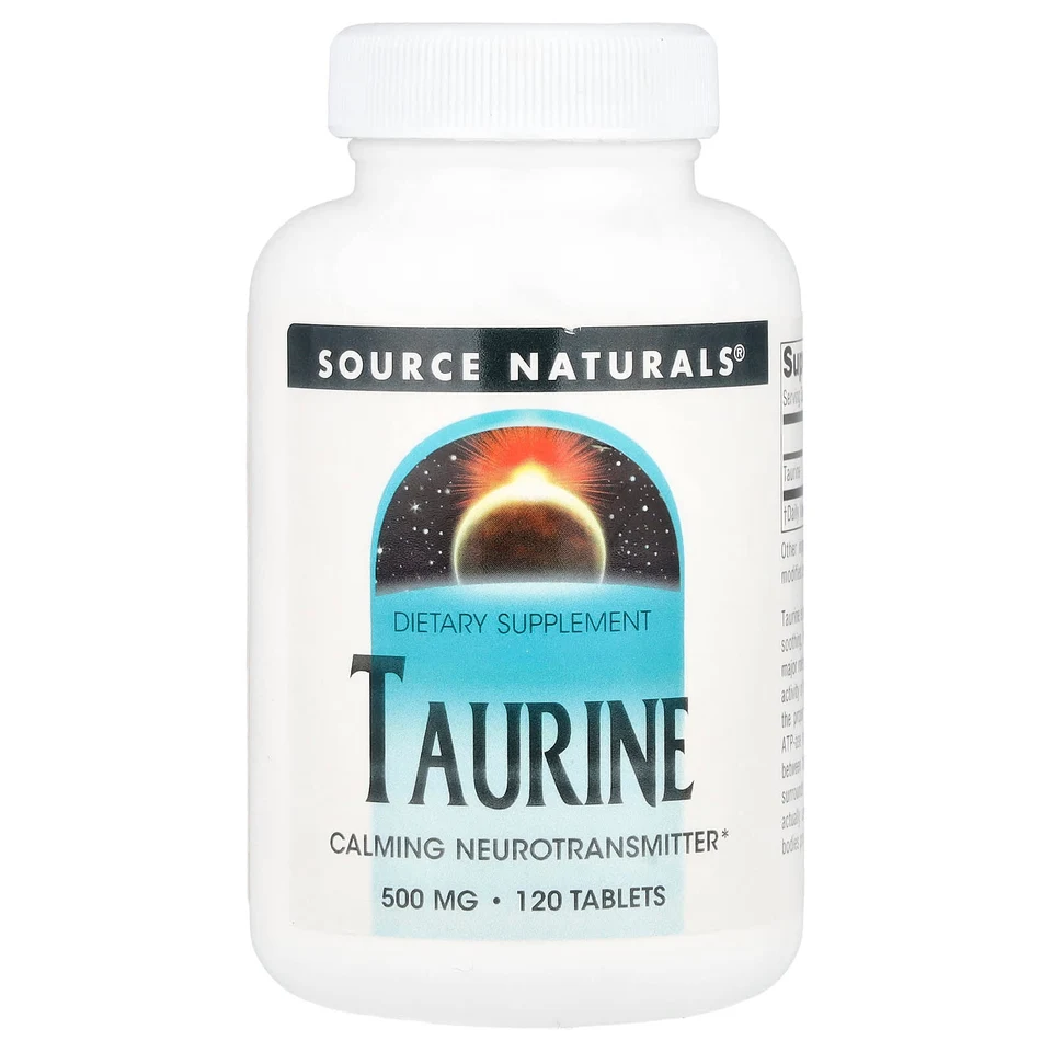 Таурин Source Naturals, 500 мг, 120 таблеток
