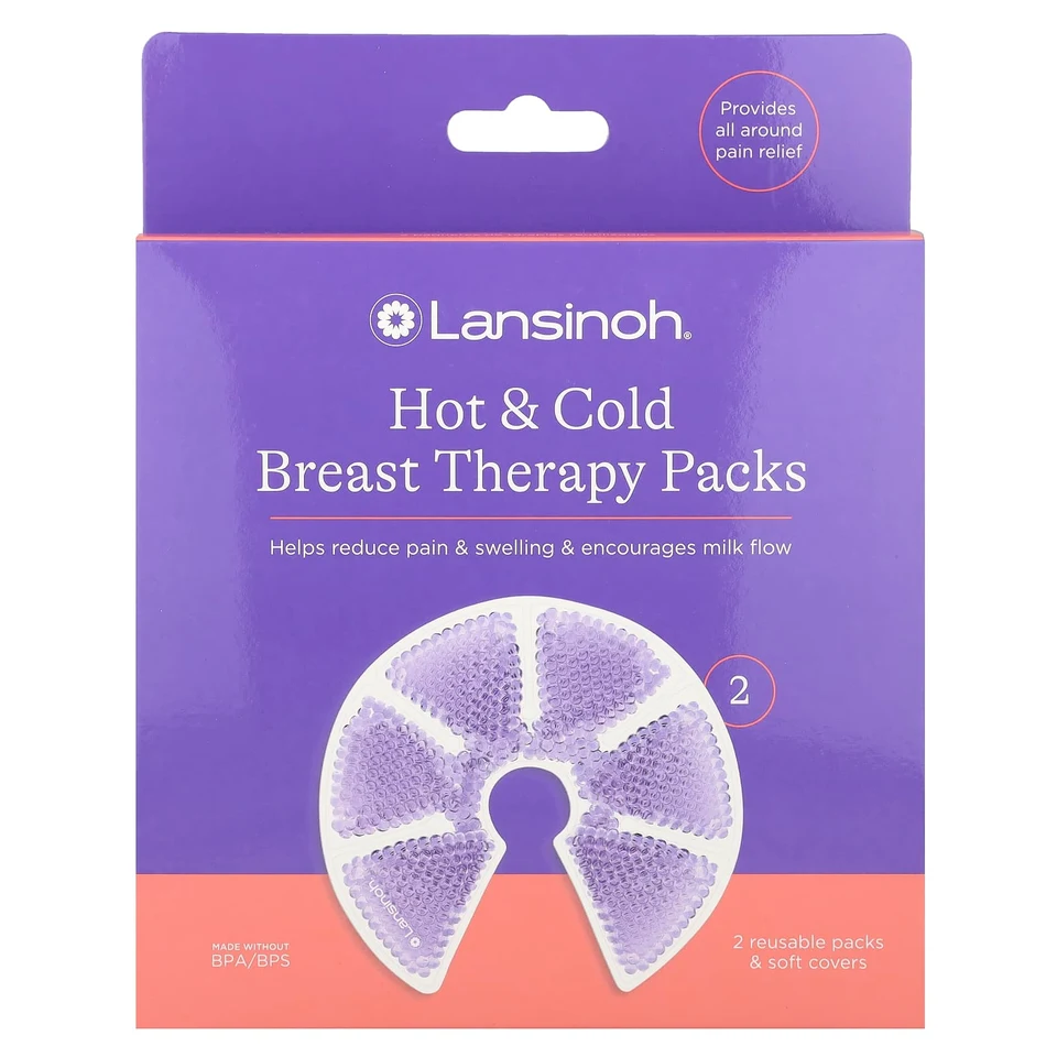 Компрессы горячо/холодно Lansinoh Hot & Cold Breast 2 Reusable Packs and Soft Covers
