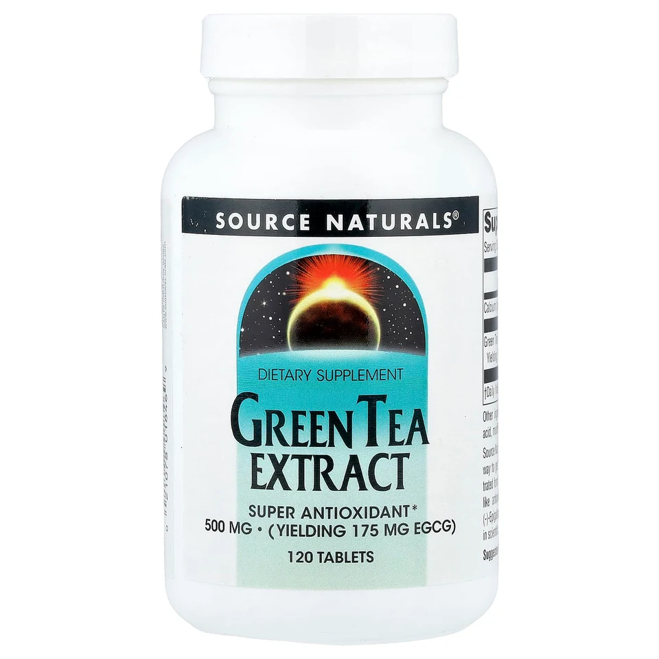 Зеленый чай Source Naturals Extract, 500 мг, 120 таблеток