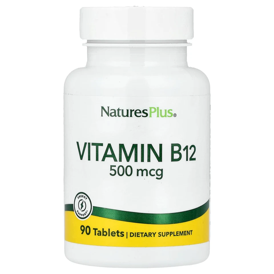 Витамин B12 NaturesPlus, 500 мкг, 90 таблеток