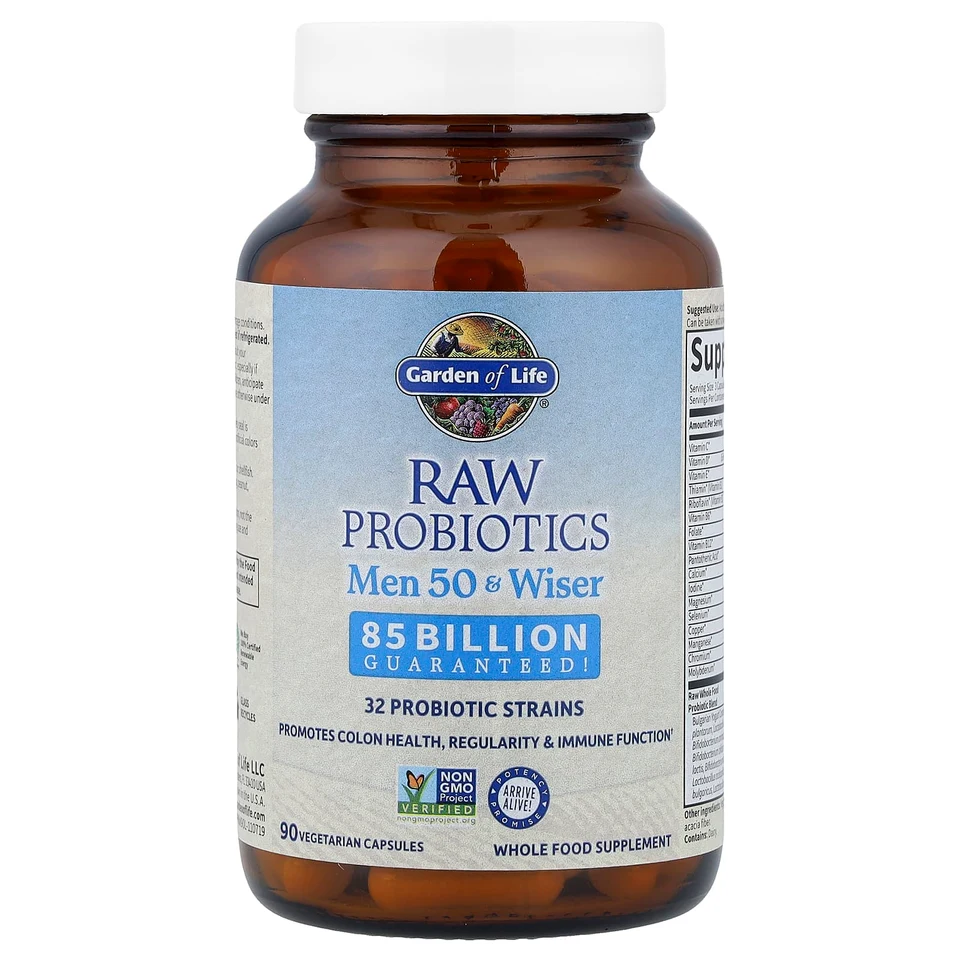 Пробиотик Garden of Life RAW Men 50 & Wiser, 90 растительных капсул