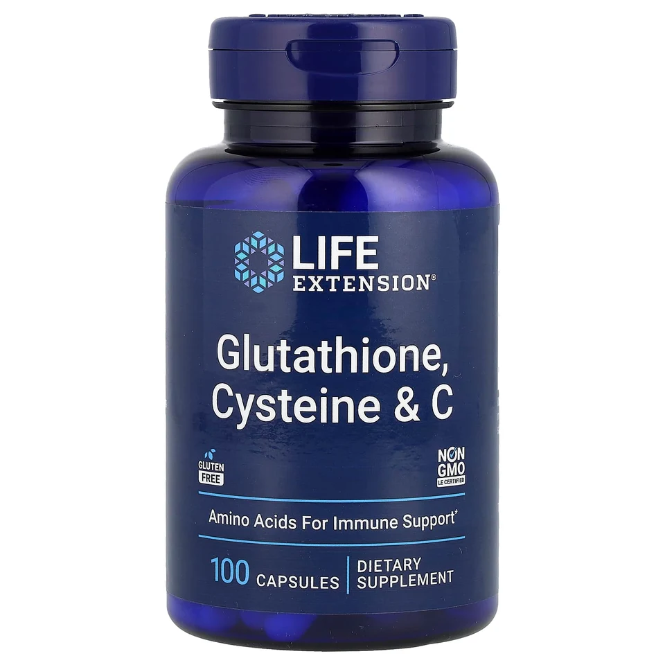 Глутатион Life Extension Cysteine & C, 100 капсул