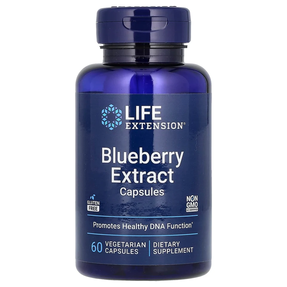 Экстракт черники Life Extension Capsules, 60 растительных капсул