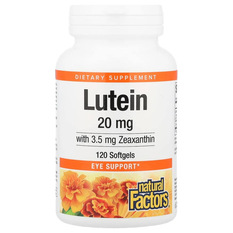 Зеаксантин Natural Factors Lutein, 120 мягких капсул