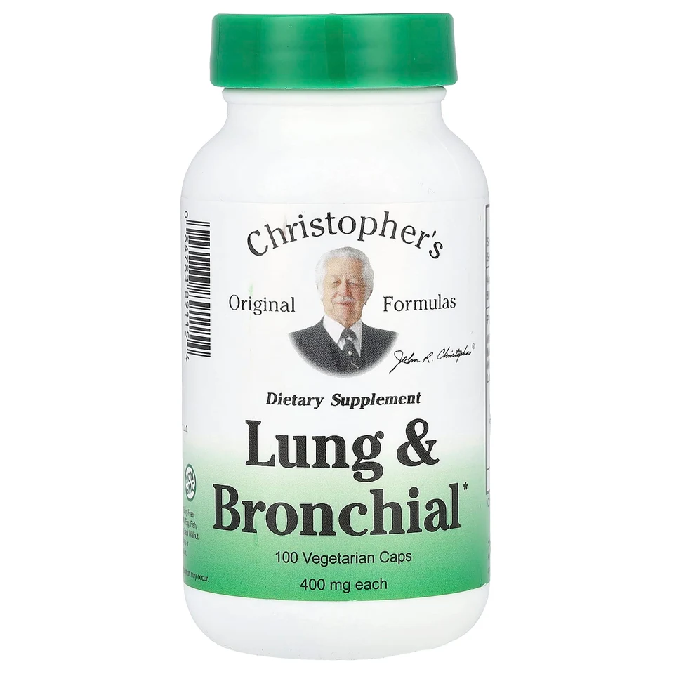 Легкие и бронхи Christopher's Original Formulas, 100 вегетарианских капсул