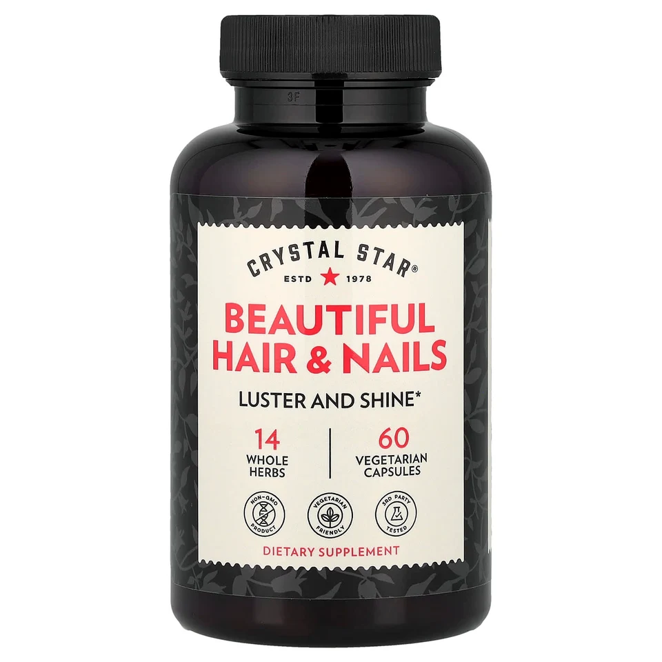 Красота волос и ногтей Crystal Star, 60 вегетарианских капсул
