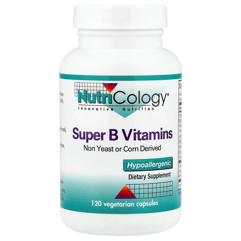 Витамины Nutricology Super B, 120 растительных капсул